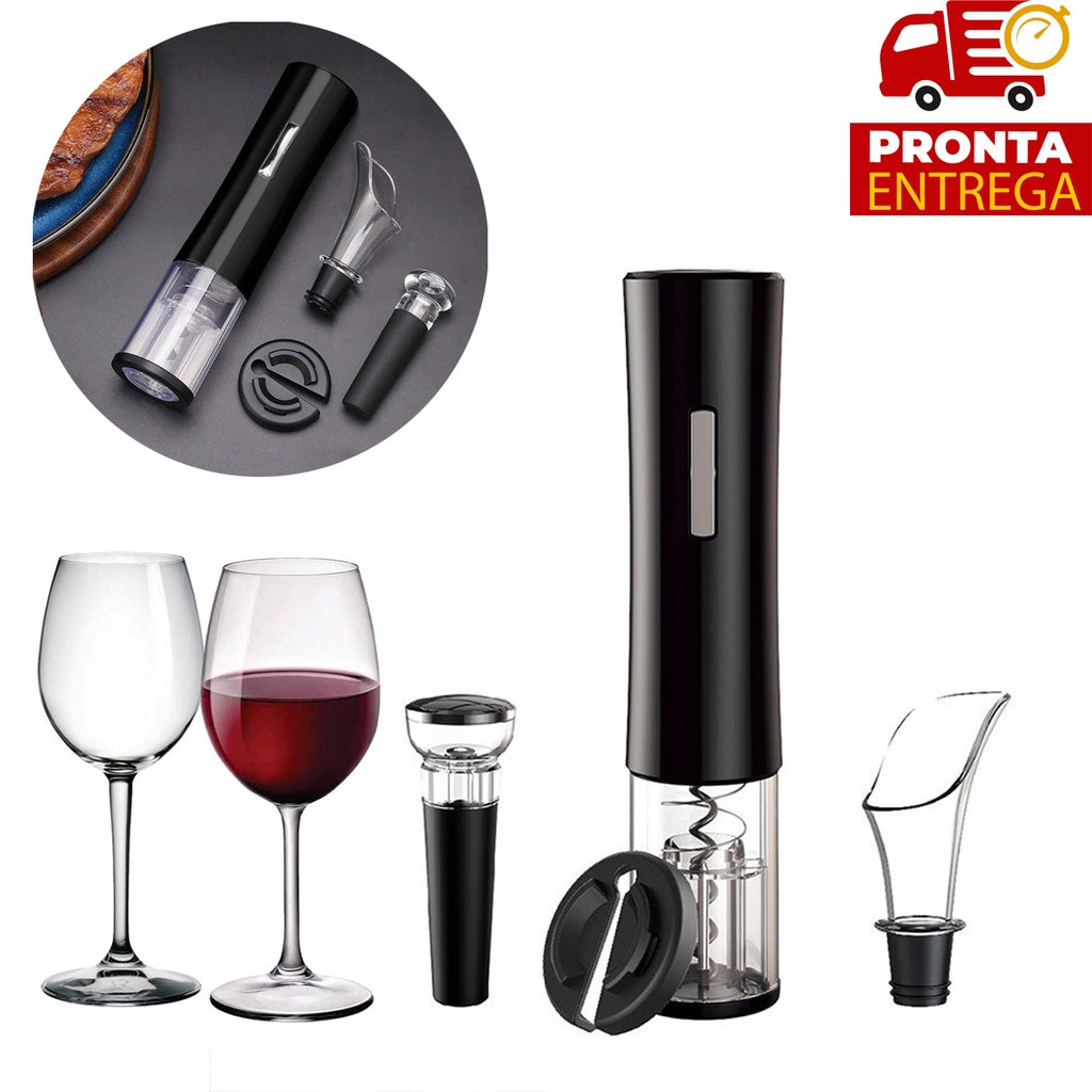 Kit Saca Rolha Elétrico Com 4 Peças - Loja Achados.com