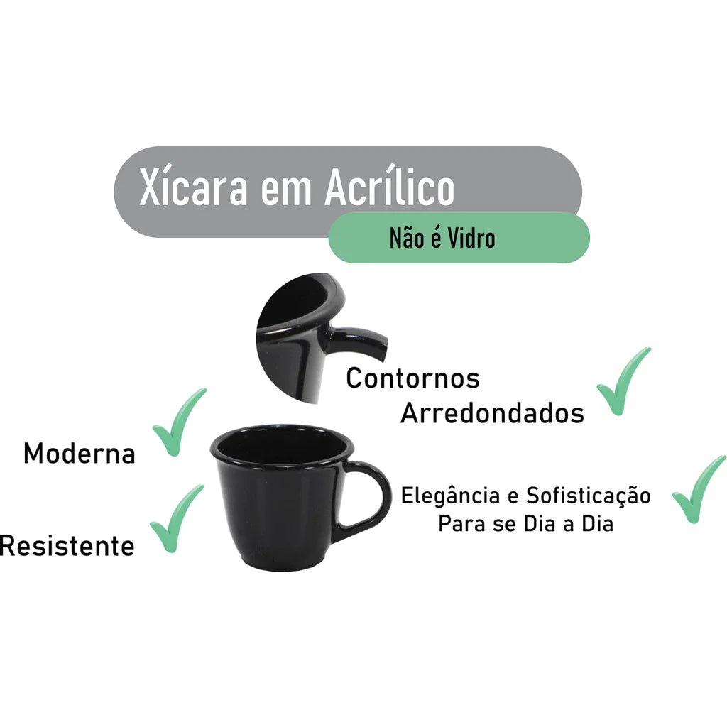 Kit Bandeja C/ 6 Xícaras - Loja Achados.com
