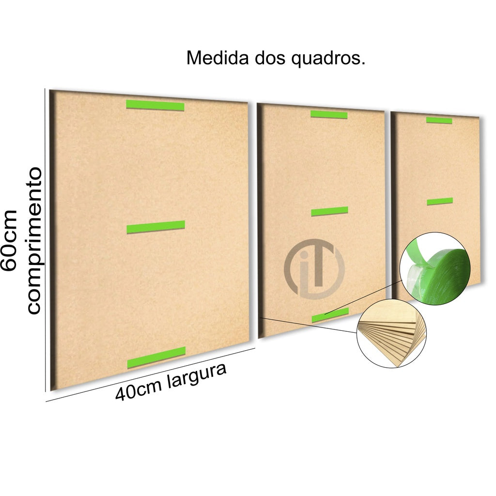 Kit de Quadros 3 peças