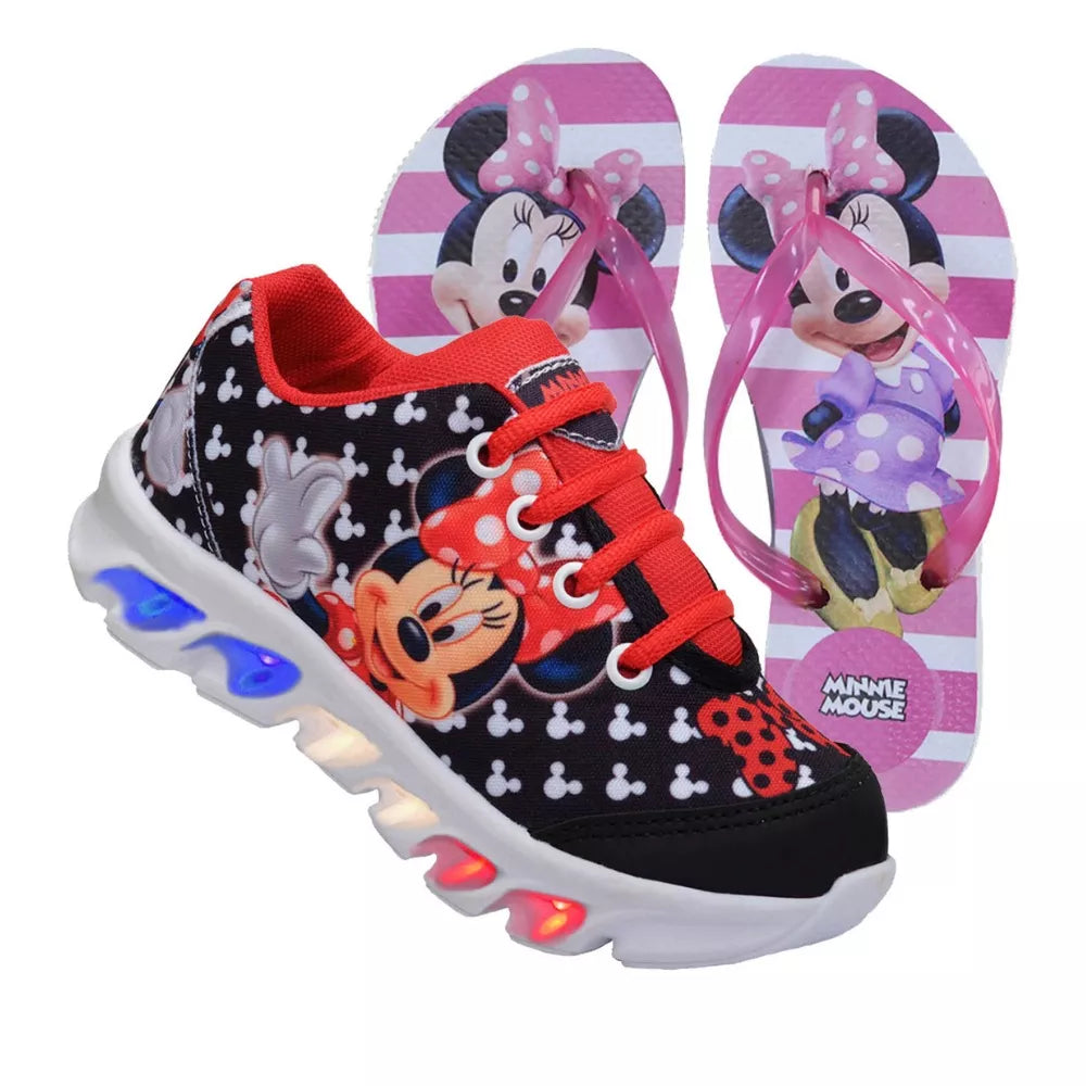 Kit Tenis + Chinelo Minnie - Loja Achados.com