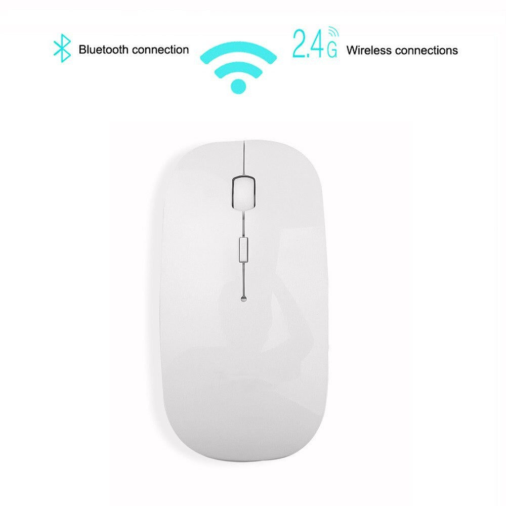 Mouse Sem Fio Ergonômico Branco