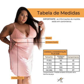 Camisola Amamentação com Renda Plus Size