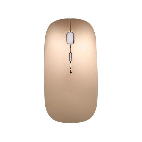 Mouse Sem Fio Ergonômico Dourado