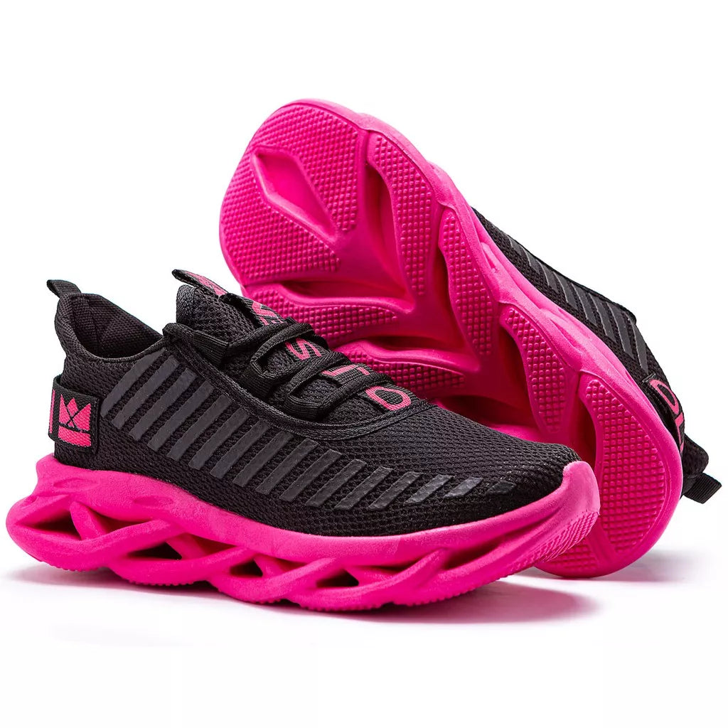 Tenis Feminino Jaguar Preto/Rosa