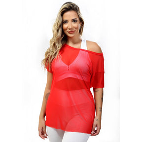 Blusa de Tule Vermelho