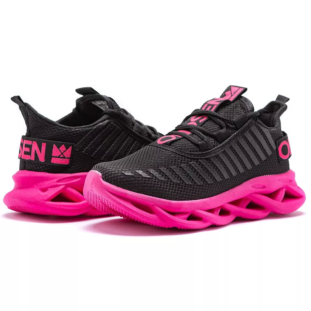 Tenis Feminino Jaguar Preto/Rosa