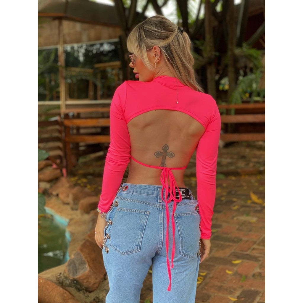 Cropped Costa Nua Rosa Neon