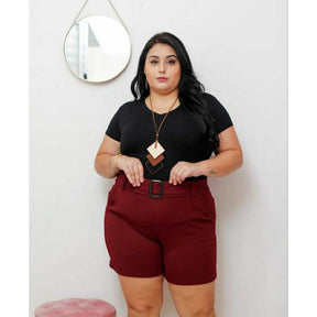 Shorts Crepe Plus Size - Vivax Look