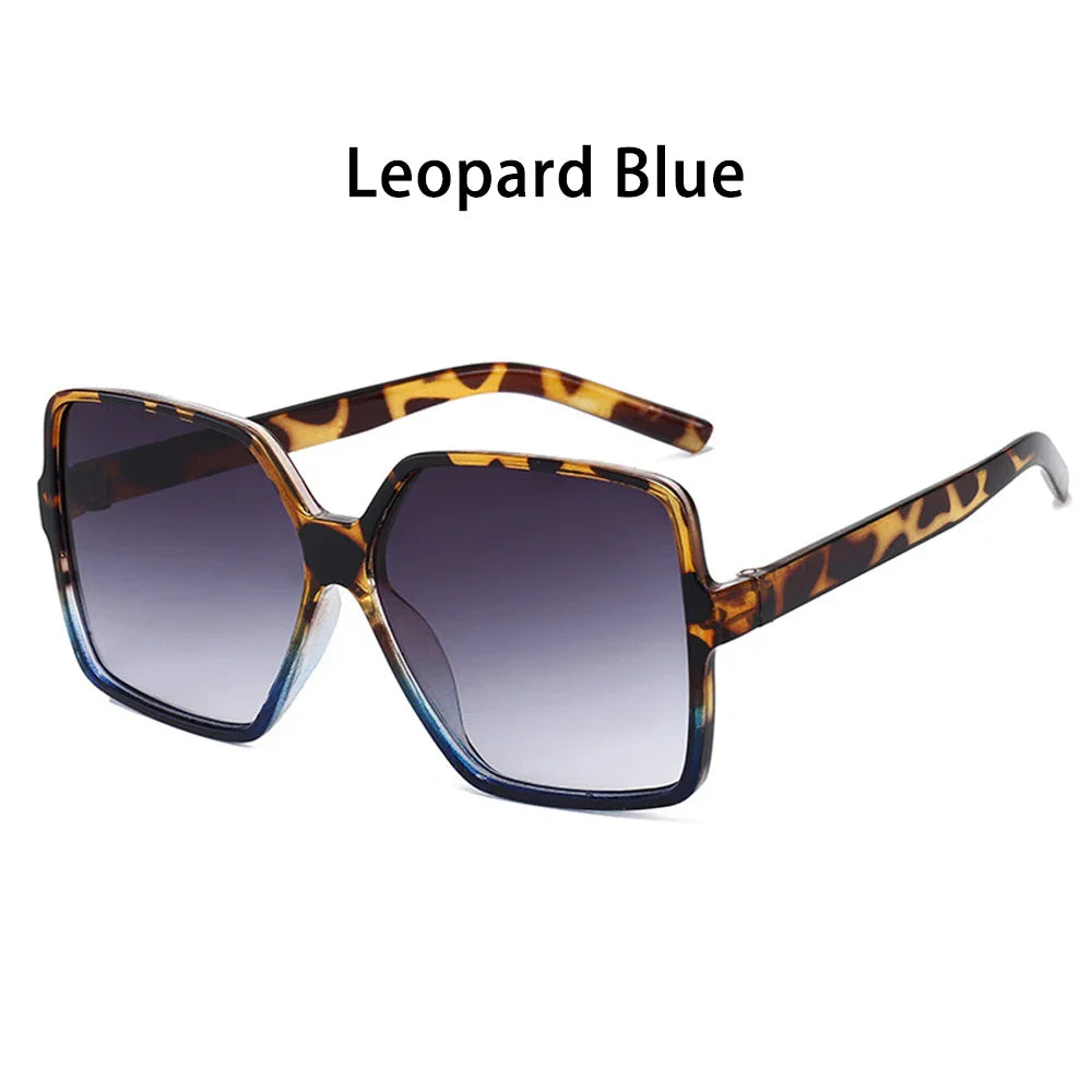 Oculos Quadrado Mirella Leopardo Azul - Vivax Look