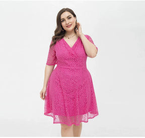 Vestido Rendado Plus Size