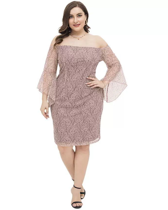 Vestido Liz Plus Size Rosa - Vivax Look