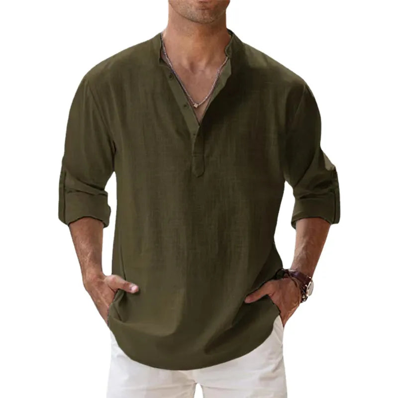 Camisa Henley Verde - Loja Achados.com