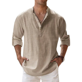 Camisa Henley Caqui - Loja Achados.com