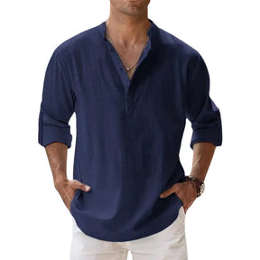 Camisa Henley Marinho - Loja Achados.com