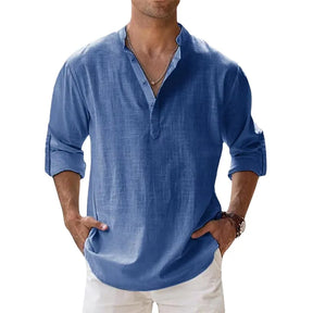 Camisa Henley Azul - Loja Achados.com