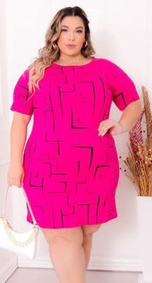  Vestido Camisão Plus Size Rosa Detalhes