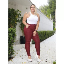 Calça Alfaiataria Plus Size Vinho