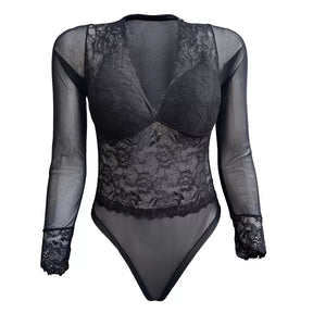 Body Manga Longa Preto