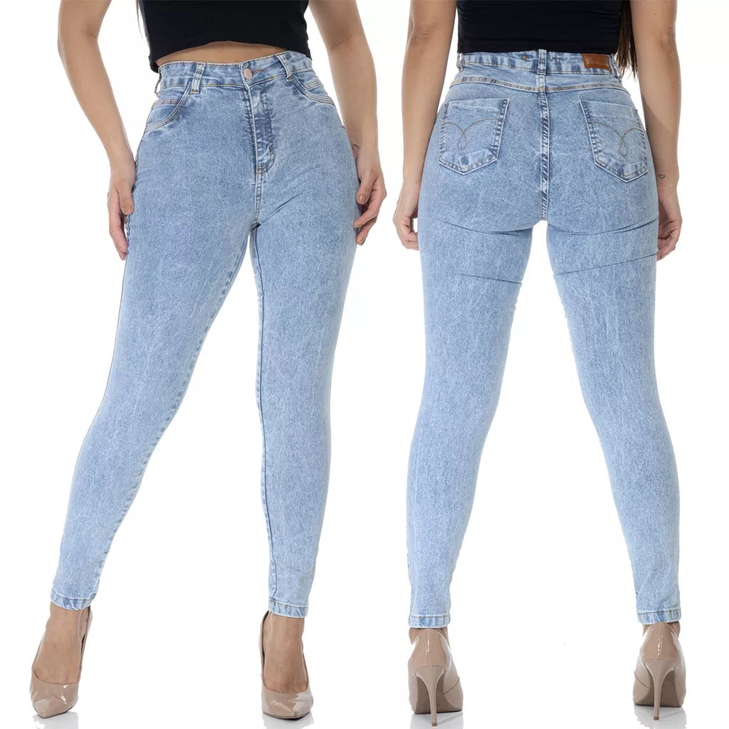 Calça Jeans Levanta Bumbum Com Lycra