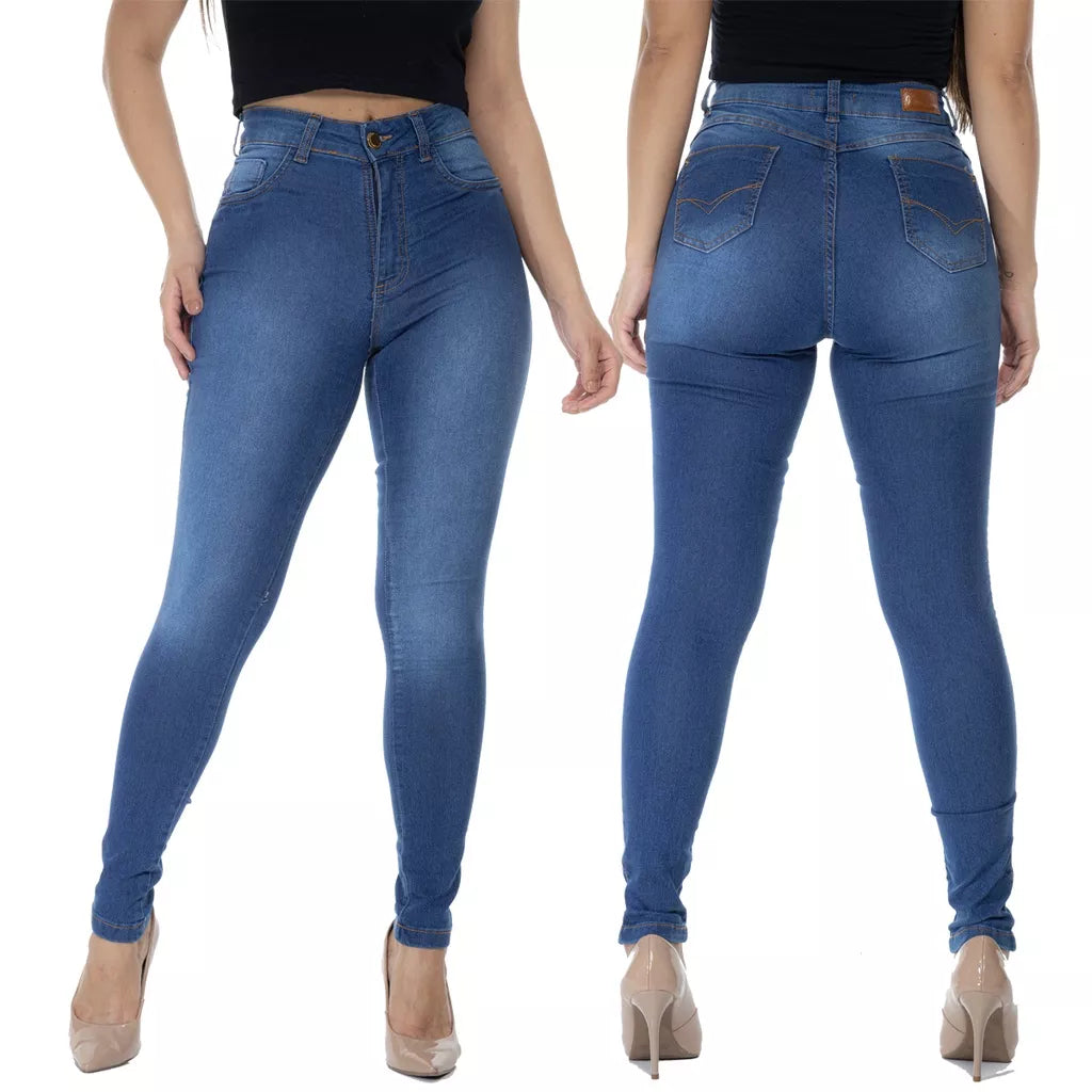 Calça Jeans Levanta Bumbum Com Lycra