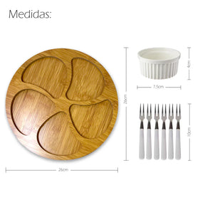 Kit Petisqueira, Molheira Ramekin e Garfinhos - Loja Achados.com