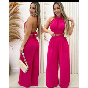 Cropped e Pantalona Duna Pink - Vivax Look