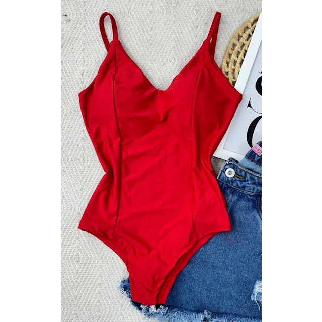 Body Regata com Bojo Vermelho - Vivax Look