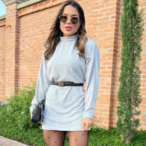 Vestido Manga Longa  - Vivax Look