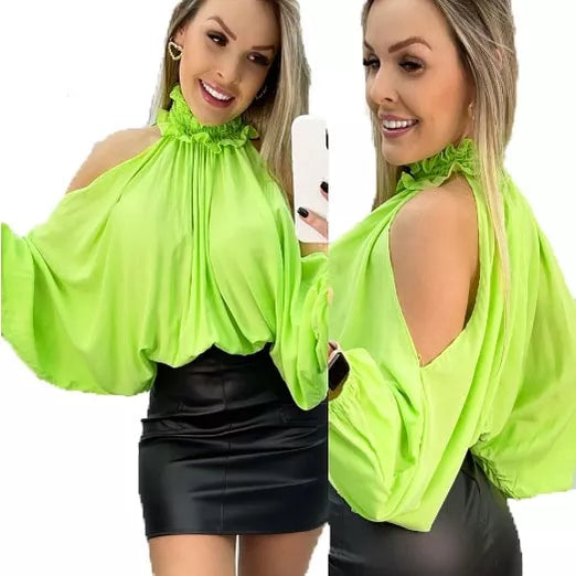 Blusa Gola Alta Verde Lima