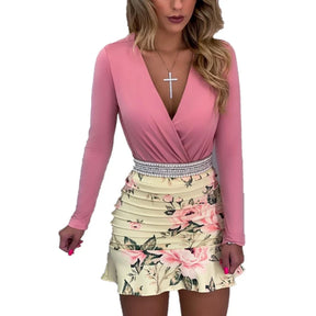 Body Bruna Manga Longa Rose - Vivax Look