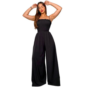 Macacão Pantalona Alcinha Preto - Vivax Look