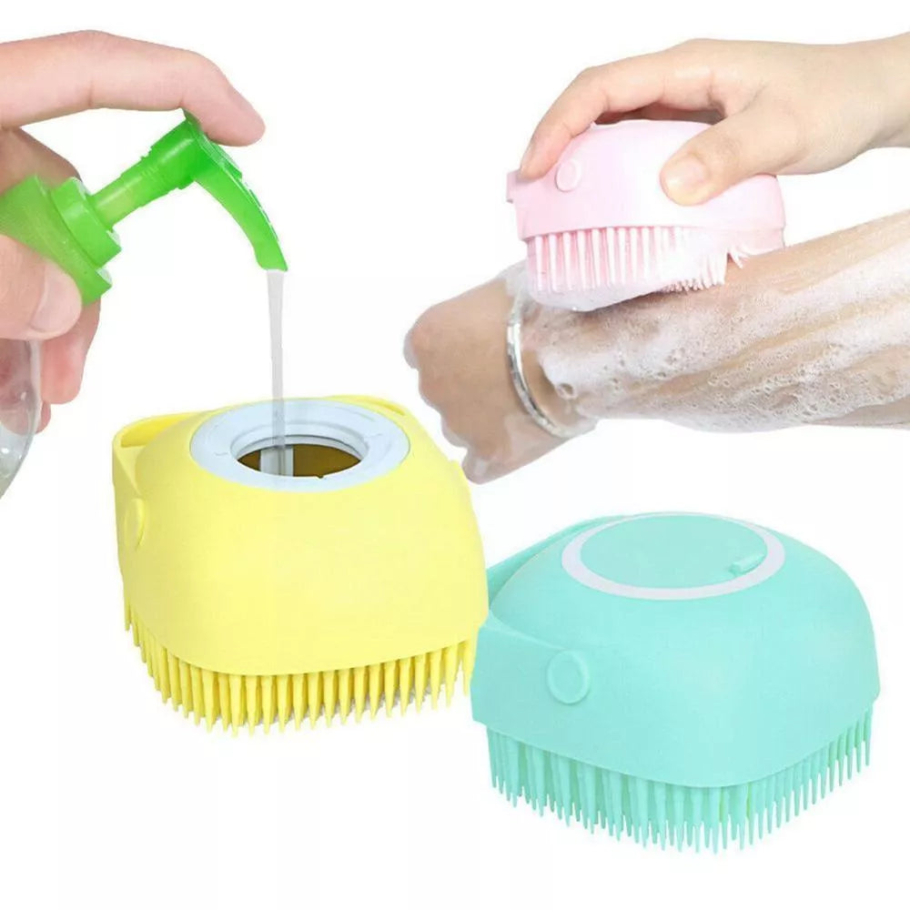 Esponja de Silicone com Dispenser para Pet