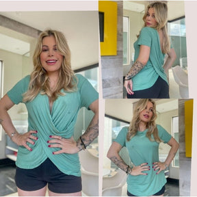 A moda encontra a praticidade: Blusa Transpassada